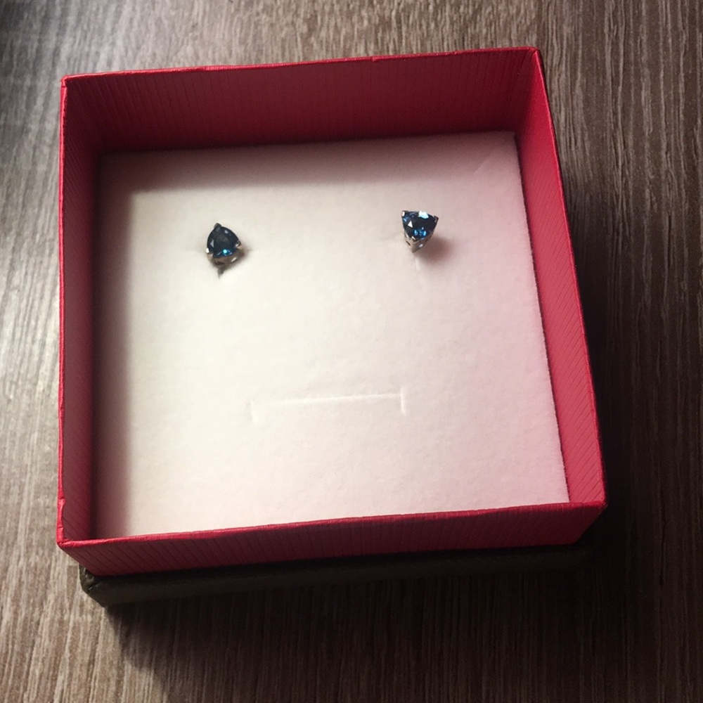 Angara Blue Topaz Earrings